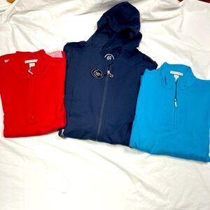 New Lot of 3 Women’s Golf performance pullovers (one is hooded).
